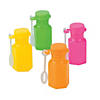 1 3/4" 3 oz. Bulk 48 Pc. Mini Hexagon Neon Plastic Bubble Bottles Image 1