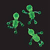 1 3/4" Bulk 48 Pc. Mini Glow-in-the-Dark Sticky Tumbling Skeletons Image 1