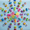 1 3/4" Bulk 48 Pc. Multicolored Neon Plastic Spin Top Fidgets Image 2