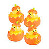 1 3/4" Mini Orange Jack-O'-Lantern Vinyl Rubber Ducks - 12 Pc. Image 1