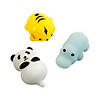 1 3/4" Mini Zoo Animal Panda, Tiger & Hippo Mochi Squishies - 12 Pc. Image 1