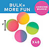 1" Bulk 48 Pc. Mini Icy Two-Tone Rubber Bouncy Ball Assortment Image 2