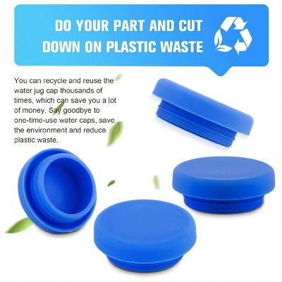 1 Pack 5 Gallon Water Jug Cap Reusable; Non-Spill 55mm/2.17in Water Bottle Caps; Silicone Replacement Cap Lids Anti Splash Image 1