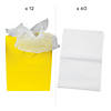 10 1/2" x 13" Large Neon Gift Bags with Tissue Paper Kit for 12 Image 1