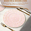 10.25" Pink with White and Gold Birthday Round Disposable Plastic Dinner Plates (120 Plates) Image 4