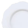 10.25" Solid White Round Blossom Disposable Plastic Dinner Plates (50 Plates) Image 1