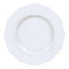 10.25" Solid White Round Blossom Disposable Plastic Dinner Plates (50 Plates) Image 1