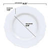 10.25" Solid White Round Blossom Disposable Plastic Dinner Plates (50 Plates) Image 2