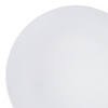 10.25" White with Silver Rim Organic Round Disposable Plastic Dinner Plates (40 Plates) Image 1
