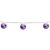 10-Count Purple and Black Spider Paper Lantern Halloween Lights  8.5ft White Wire Image 2