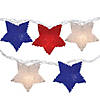 10-Count Red and Blue Fourth of July Star String Light Set, 5.25' White Wire Image 1