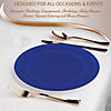 10" Light Blue Flat Round Disposable Plastic Dinner Plates (120 Plates) Image 3