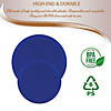 10" Light Blue Flat Round Disposable Plastic Dinner Plates (40 Plates) Image 3