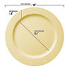 10" Matte Bright Yellow Round Disposable Plastic Dinner Plates (40 Plates) Image 1