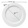 10" Matte Milk White Round Disposable Plastic Dinner Plates (40 Plates) Image 2