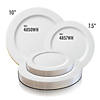 10" Matte Milk White Round Disposable Plastic Dinner Plates (40 Plates) Image 3