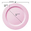 10" Matte Pink Round Disposable Plastic Dinner Plates (120 Plates) Image 2