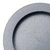 10" Matte Steel Gray Round Disposable Plastic Dinner Plates (120 Plates) Image 1