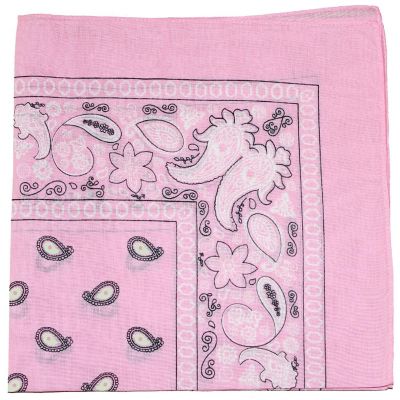 10 Pack Mechaly Dog Bandana Neck Scarf Paisley Cotton Bandanas - Any Pets (Pink) Image 1