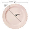 10" Pink Vintage Round Disposable Plastic Dinner Plates (50 Plates) Image 2
