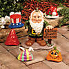 10" Resin Gnome Greeter with Seasonal Hats Outdoor Decoration Image 1