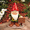10" Resin Gnome Greeter with Seasonal Hats Outdoor Decoration Image 5