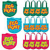 10" x 10" Medium Easter Hunt Nonwoven Tote Bags - 12 Pc. Image 1
