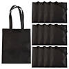 10" x 12" Medium Black Nonwoven Tote Bags - 12 Pc. Image 1
