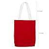 10" x 12" Medium Red Canvas Tote Bags - 12 Pc. Image 1