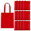 10" x 12" Medium Red Nonwoven Tote Bags - 12 Pc. Image 1