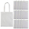 10" x 12" Medium White Nonwoven Tote Bags - 12 Pc. Image 1