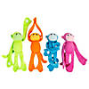 10" x 13" Bright Solid Color Long Arm Stuffed Monkeys - 12 Pc. Image 1