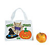 10" x 7" Bulk 50 Pc. Color Your Own Medium Halloween Friends Trick-or-Treat Canvas Tote Bags Image 1