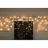 100-Count Clear Mini Icicle Christmas Lights - 5.75' ft White Wire Image 1
