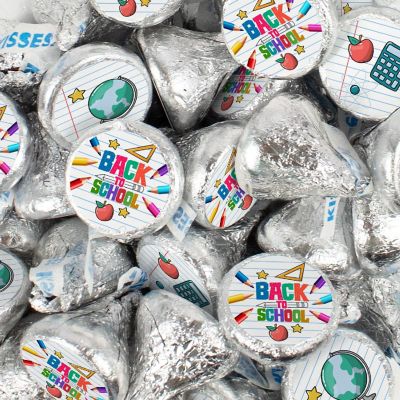 100 Pcs Back to School Candy Hershey's Chocolate Kisses (1lb) by Just Candy - No Assembly Required Image 1