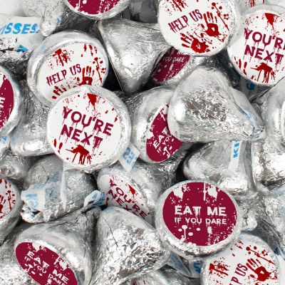 100 Pcs Halloween Party Candy Chocolate Hershey's Kisses (1lb) - Bloody Image 1