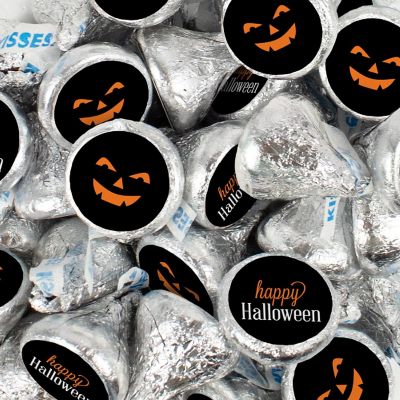 100 Pcs Halloween Party Candy Chocolate Hershey's Kisses (1lb) - Jack O Lanterns Image 1