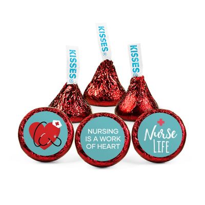 100 Pcs Nurse Appreciation Week Candy Hershey's Kisses Milk Chocolate (1lb, Approx. 100 Pcs) - Thank You - By Just Candy Image 1