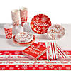 107 Pc. Scandinavian Christmas Snowflake Tableware Kit for 24 Guests Image 1