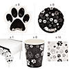 109 Pc. Paw Print Deluxe Disposable Tableware Kit for 8 Guests Image 1