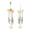 11 1/2" DIY Craft Unfinished Wood & Metal Wind Chimes - 12 Pc. Image 1