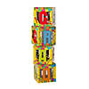 11 1/2" x 11 1/2" Grad Fiesta Stacked Cardstock Boxes - 4 Pc. Image 1