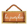 11.75" Orange Hi Pumpkin Autumn Harvest Wall Sign Image 1