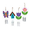11" DIY Unfinished Wood Spring Icon-Shaped Wind Chimes - 12 Pc. Image 1