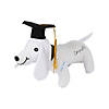 11" Graduation Autograph White Stuffed Dog with Cap Image 1