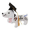 11" Graduation Class of 2024 Autograph White Stuffed Dog with Cap Image 1