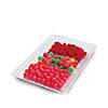 11" x 16" Clear Rectangular with Groove Rim Plastic Serving Trays (12 Trays) Image 1