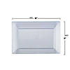 11" x 16" Clear Rectangular with Groove Rim Plastic Serving Trays (12 Trays) Image 2