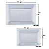 11" x 16" Clear Rectangular with Groove Rim Plastic Serving Trays (12 Trays) Image 3