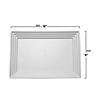 11" x 16" White Rectangular with Groove Rim Plastic Serving Trays (12 Trays) Image 2